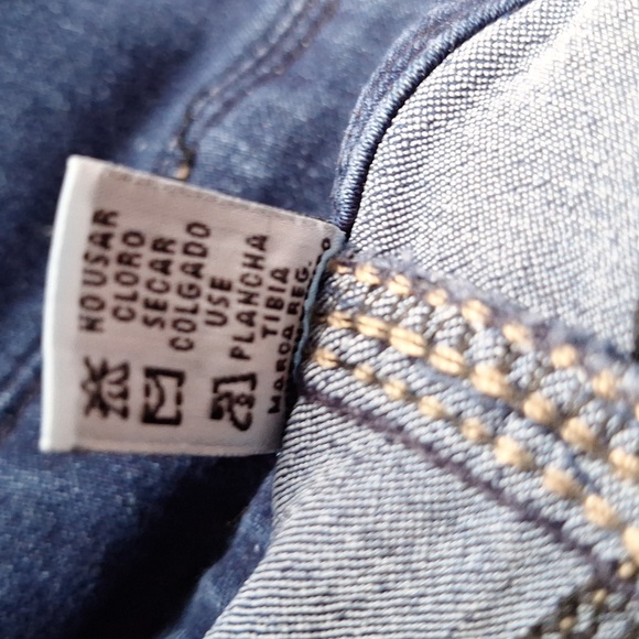 3/$20-Denim Midi Overall Skirt W. Suspenders And Faux Diamond Trim, 6, NWOT - Picture 12 of 12